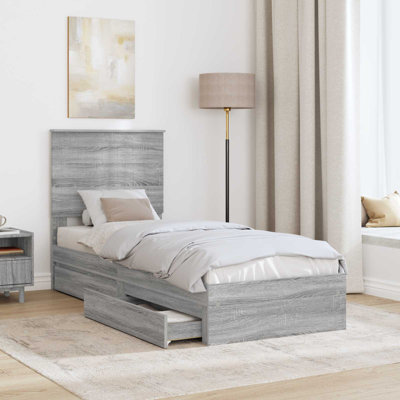  Bed Frame With Drawer Engineered Wood