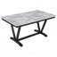 Table de salle à manger 6 pièces avec 4 chaises et 1 banc