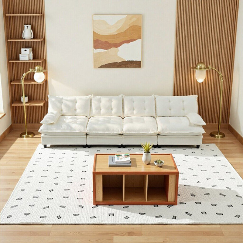 Canapé modulaire 138 places 4 places Cloud, Beige