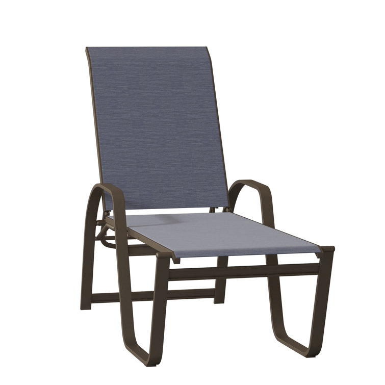 Holna Outdoor Rust-Resistant Metal Chaise Lounge