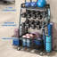 Weight Rack for Dumbbells - Widened Home Gym Storage Rack - Dumbbell Rack with 4 Flexible Wheels and Unique Storage on Both Sides