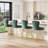 Bar Stools Set Of 2, Velvet Counter Height Bar Stools With Metal Legs, Button Tufted And Nailheads Trim, Wing-Back Bar Chairs For Kitchen Island Dining Room Pub-1601376316
