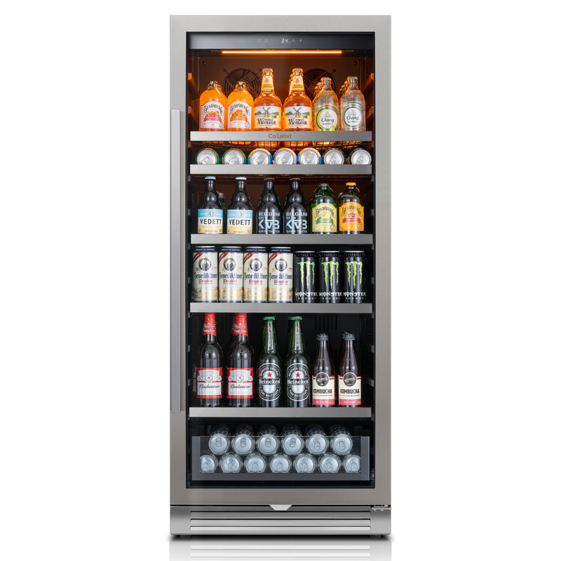 275L Right Swing Door Beverage Refrigerators & Coolers with Quiet Inverter System, UV-Resistant Glass and LED Lighting, Right