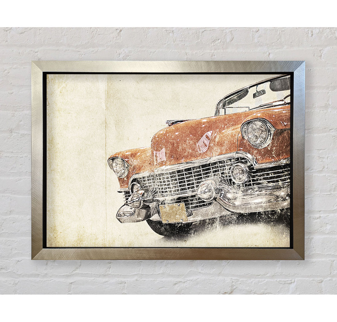 American Muscle Car Aquarell - Druck