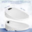 Siège de toilette électrique avec télécommande, siège de toilette chauffant, séchoir à air chaud, couvercle à fermeture douce, veilleuse, affichage à DEL, autonettoyant, buse en acier inoxydable, pression d'eau réglable