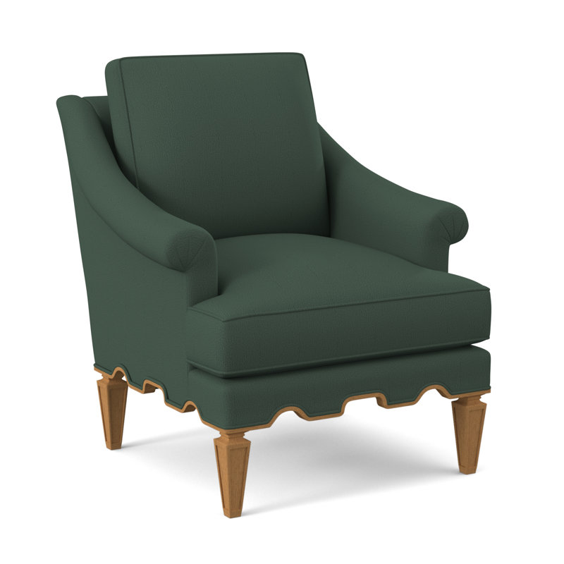 Palm Armchair, Margaret Ebony Polyester Blend, Amber