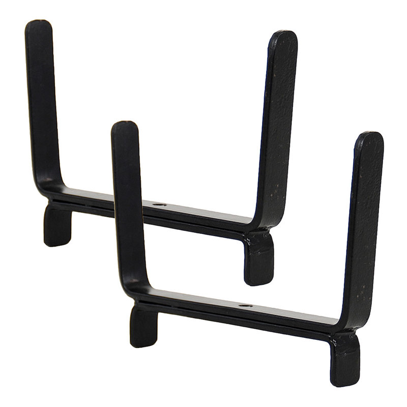Black Wrought Iron Deck Rail Flower Box Brackets
