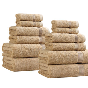 Guadlupe Heritage Certified Certified Egyptian Cotton Plush 12 Piece Bathroom Towel Set