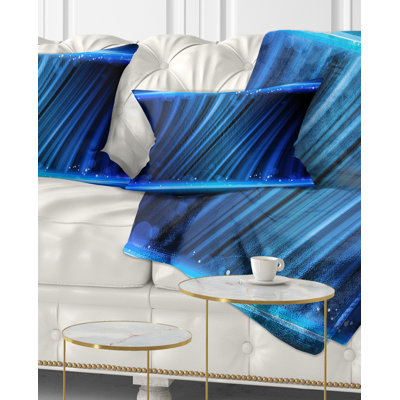 Coussin Disco Blue Waves - Abstract Printed