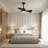 28 In. Matte Black Abs Blades Downrod Mount Industrial Ceiling Fan With Integrated Led Light Kit With Remote Included-136926730