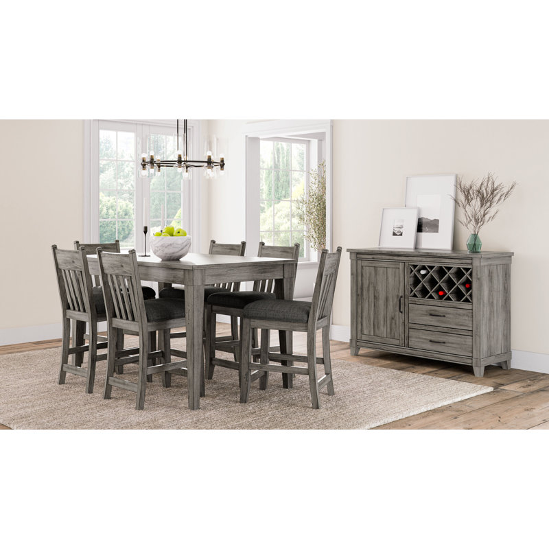 Tabouret de comptoir rustique gris 2