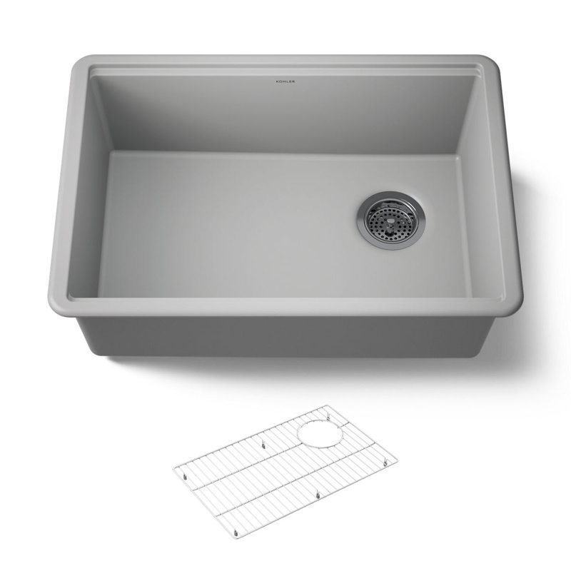 Billings Undermount Single-Bowl Kitchen Sink, Gray