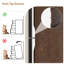 Nightstand with 3 Drawers for Bedroom, Modern Bedside Table with Vertical Handle, Wooden Storage Cabinet Side Table for Living Room Entryway Dorm, brown