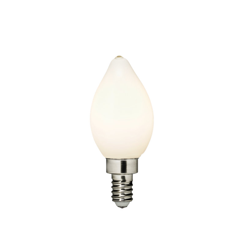 Visual Comfort & Co. LED Torpedo shape 4W 2700K Soft White E12 Candelabra base Frosted light bulb, 2700 Kelvins