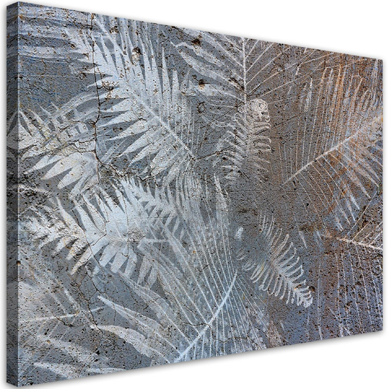 Fern Leaves Plants - No Frame Print on Canvas, 60cm H x 90cm W