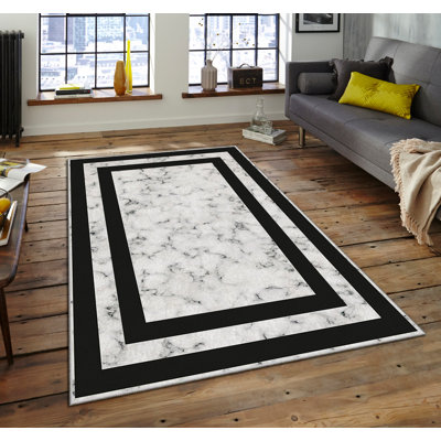 Tapis luxueux antidérapant, 100% polyester, 4,0 x 5,9 pieds, 740 g / m² | Velours avec impression numérique | Éponge stratifiée facile à nettoyer sous la machine, lavable à la machine | Parfait pour le salon, la chambre à coucher et la décoration intérieure