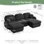 Canapé modulaire surdimensionné en U 105 po Chenille-46273275
