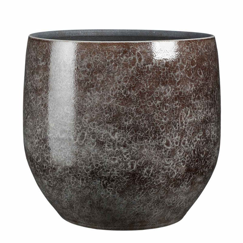 Caodhan Ceramic Pot Planter, Grey, 31cm H x 33cm W x 33cm D