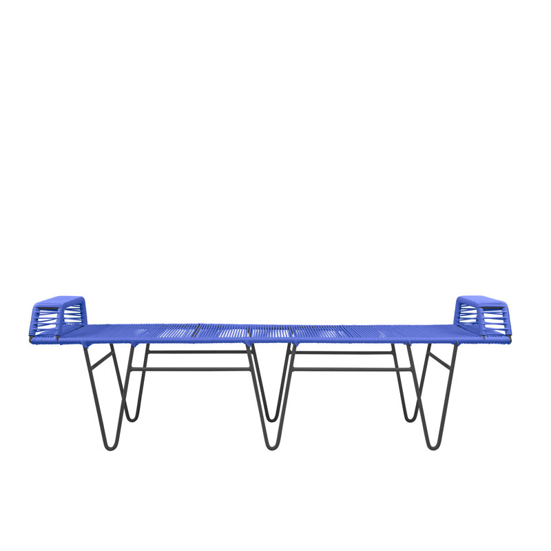 Banc d'intérieur / extérieur fait à la main Pelerin, Bleu profond, Noir