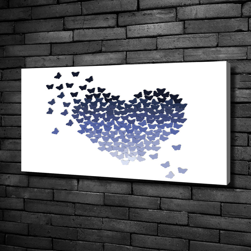 Heart From Butterflies - Wrapped Canvas Print