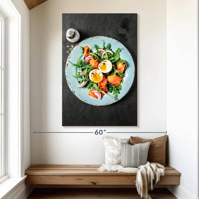 Yarlin Arugula Salmon Salad, 51" H x 34" W