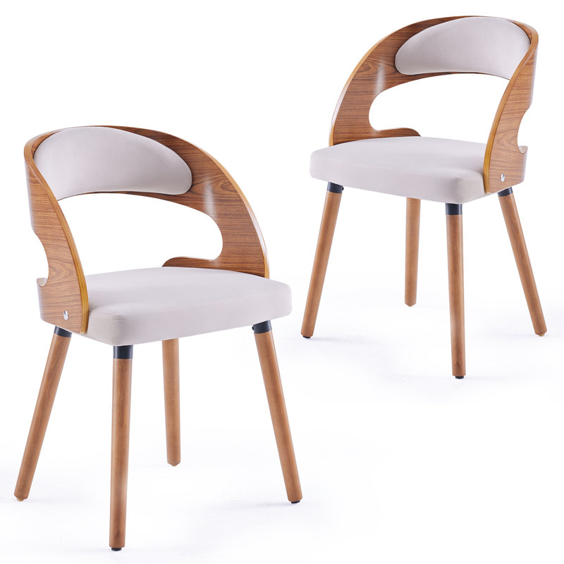 Chaise d'appoint de salle à manger avec cadre rembourré Modern, Kaki
