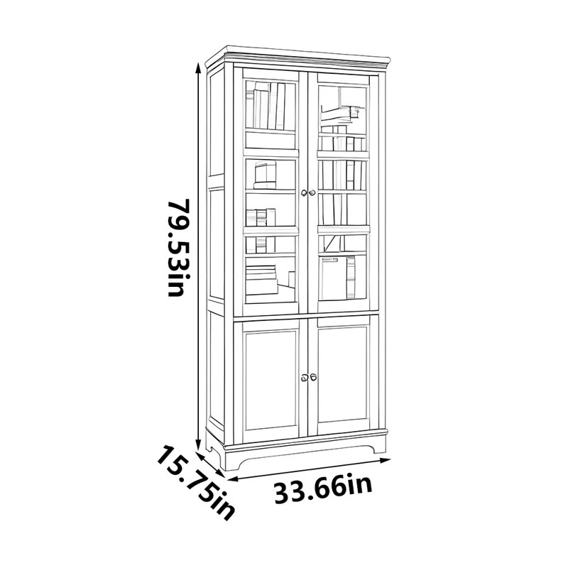 Light luxury home bookcase