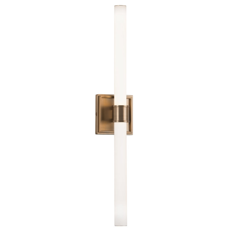 Rona 1 - Light LED Bath Sconce, Vintage Brass