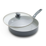 GreenPan Dover Healthy Ceramic Nonstick, 3QT Saute Pan Jumbo Cooker with Lid, PFAS-Free, Dishwasher Safe, Comfort Grip Handle