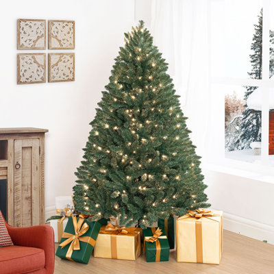 Arbre de Noël artificiel avec base en métal Prelit
