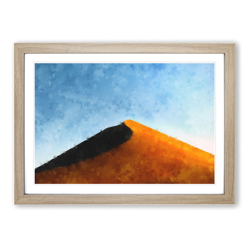 Sand Dune Mountain in Namibia - Picture Frame Graphic Art, Oak Framed, 36cm H x 48cm W x 2cm D