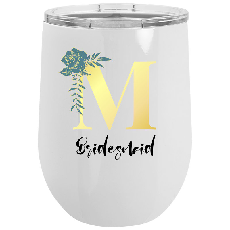 Sofia's Findings 12oz. Stainless Steel Wine Tumbler, White