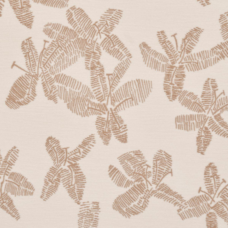 Schumacher X Caroline Z Hurley Hibiscus Fabric, Sand
