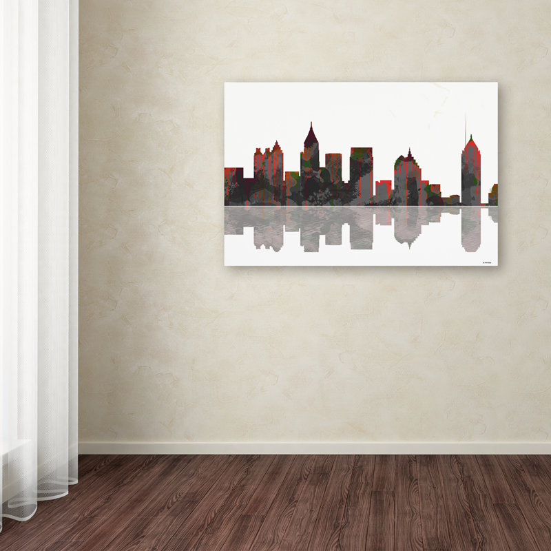 « atlanta georgia horizon », impression sur toile tendue, H 22 po x l 32 po x P 2 po
