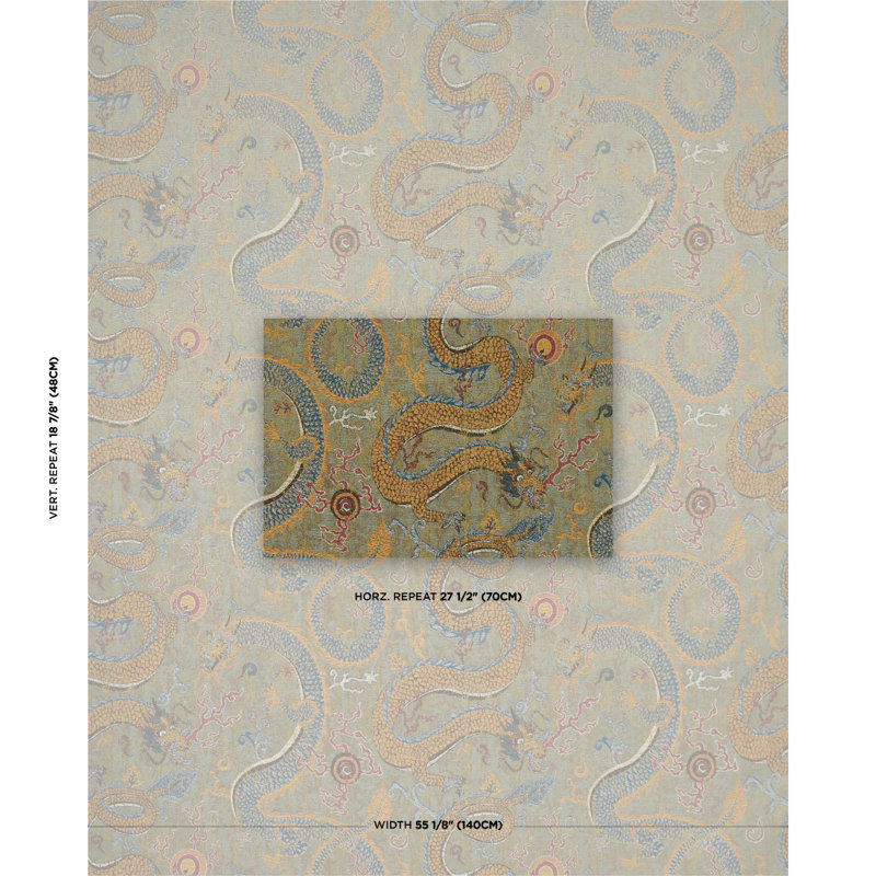Serpentine Dragon Fabric, Multi