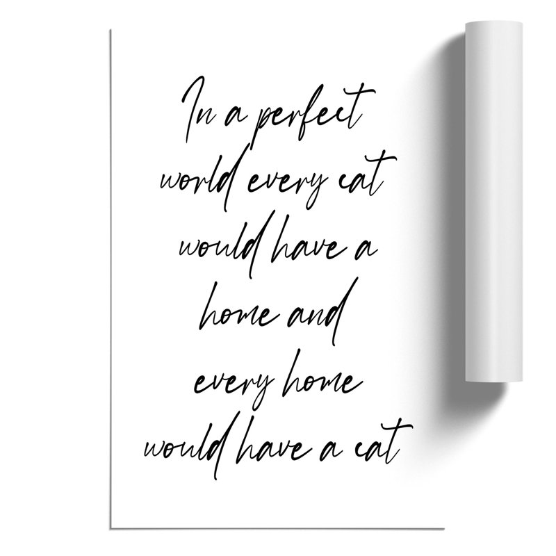 Cat - Frameless Print, 59cm H x 42cm W x 0.1cm D