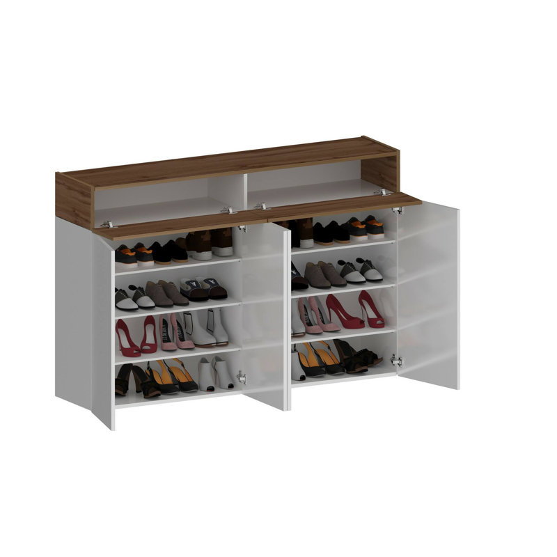 15 Pair Shoe Storage Cabinet, Beige