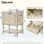 Meuble-lavabo rétro de 61 cm (24 pouces) avec lavabo en céramique, tablette ouverte et 2 tiroirs pour un rangement élégant