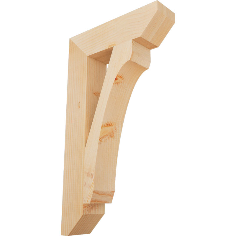 Support en bois / corbeau, Douglas (lisse), H 28 po x l 3,5 po x P 16 po