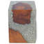 Siddharth Solid Wood and Resin Accent Stool