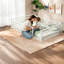 Lits sûrs pour plancher, plateforme basse en métal blanc, maison pour enfants moderne et compacte