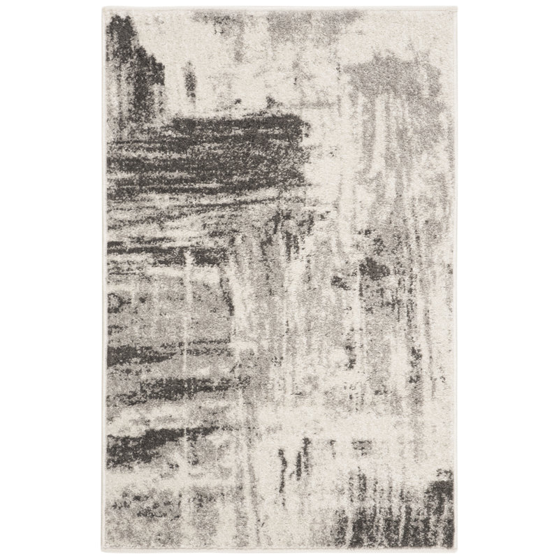 Tapis ivoire / gris Riebe, Rectangle 2 pi 6 po x 4 pi