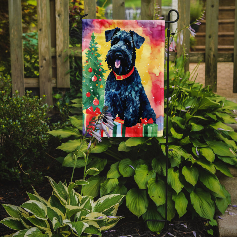 Drapeau de Noël Kerry Blue Terrier, H 15,5 po x l 11,25 po