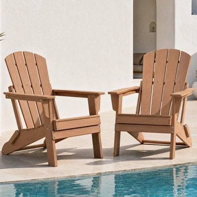 Chaises pliables Adirondack, ensemble de chaises de patio en PEHD léger et portable, siège de foyer d'extérieur pliable et peu encombrant pour le camping, la cour arrière et la terrasse