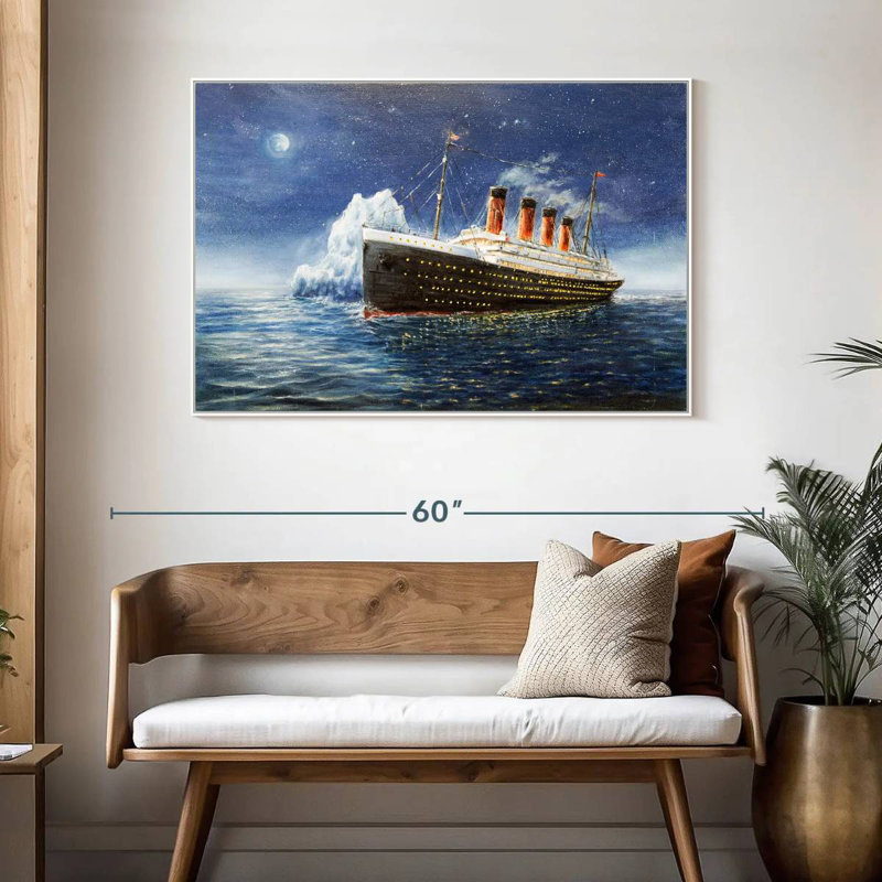 Titanic, Cadre flottant blanc, 46 po x 31 po