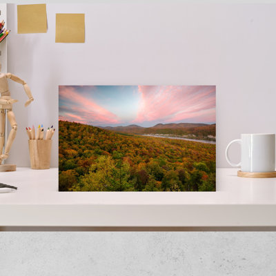 Autumn Dawn On Balm Of Gilead, Adirondack Mountains, New York, Usa Abstract Contemporary City Forest Wall Art
