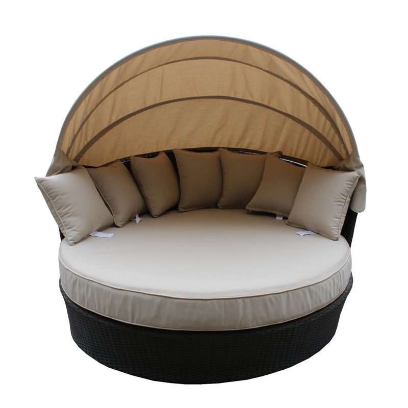 Chaise de patio avec coussin Kappalayil, Beige Antique