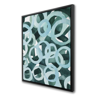 Abstract Rings - Pattern Abstract Framed Canvas for Home Decor