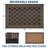  Extra Large Waterproof Reversible Outdoor Rug - Durable Plastic Straw Mat for Patio, Deck & Camping - Lightweight, Easy to Clean, Fade Resistant - Black/Brown, 9x18ft (274x549cm)-1689176566