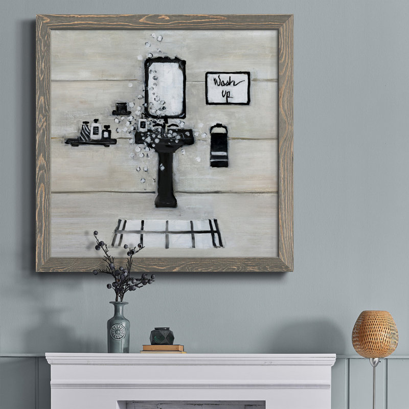 " Blush Springtime Wreath I ", 17" H x 17" W x 1.5" D, Gray Framed